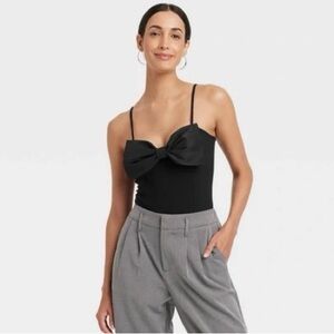 a new day Black Bow Bodysuit